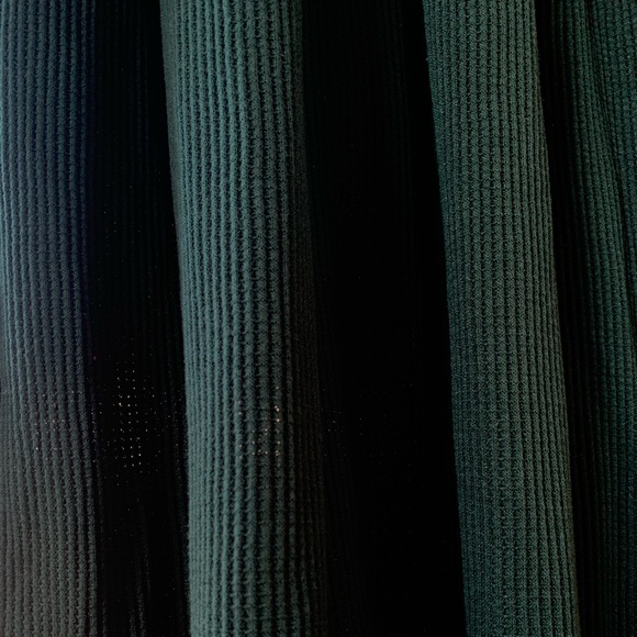 Vintage Waffle Weave Forest Green Dress (has pockets!) - Picture 3 of 9